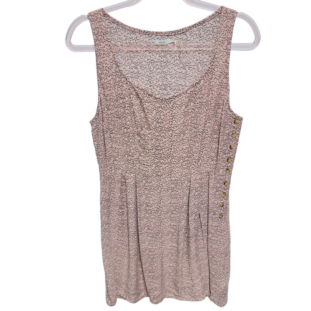 Rayon Chambray Knit Floral Fairy Mini Tank Dress